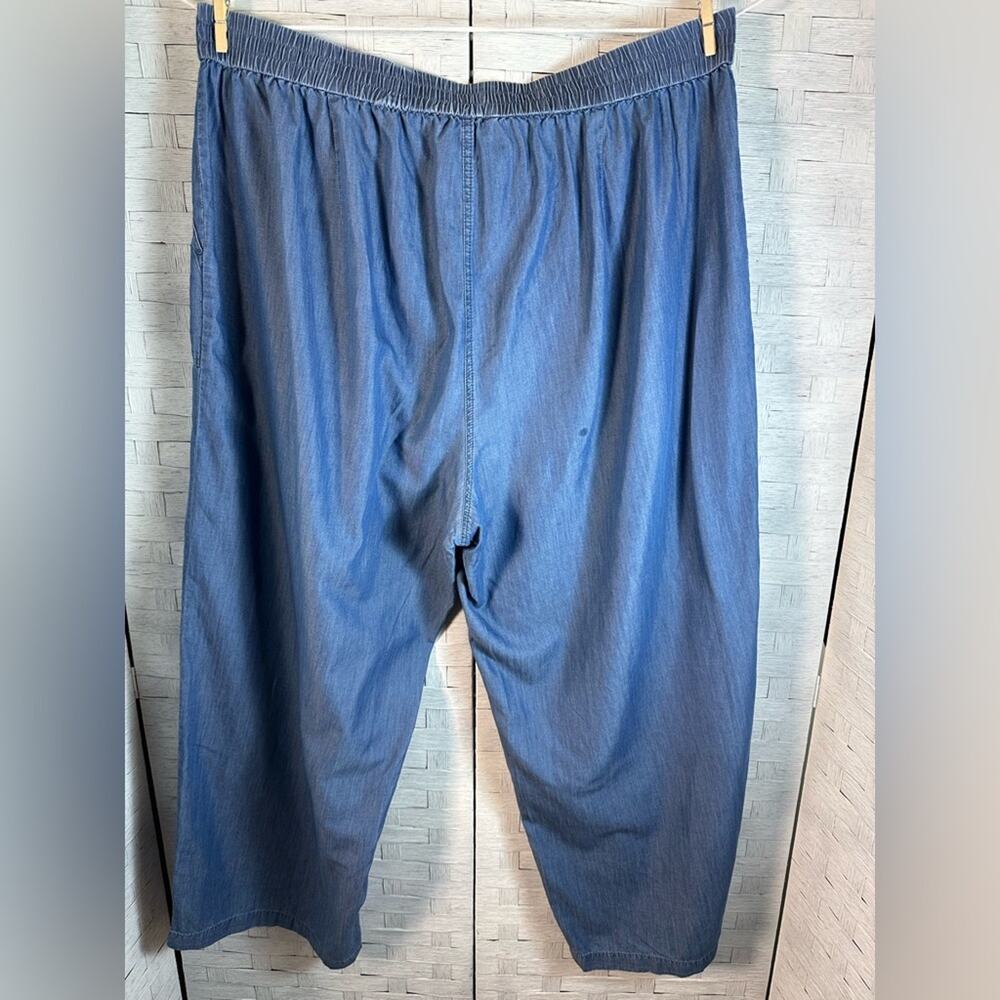 MICHAEL Michael Kors Blue Gaucho Pants Lightweight denim, casual plus size3X - Picture 2 of 11